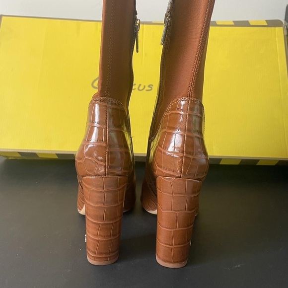 Nib Circus By Sam Edelman Clarimont Tall Stretch Knee high Boots in Mocha Croc - Picture 8 of 11